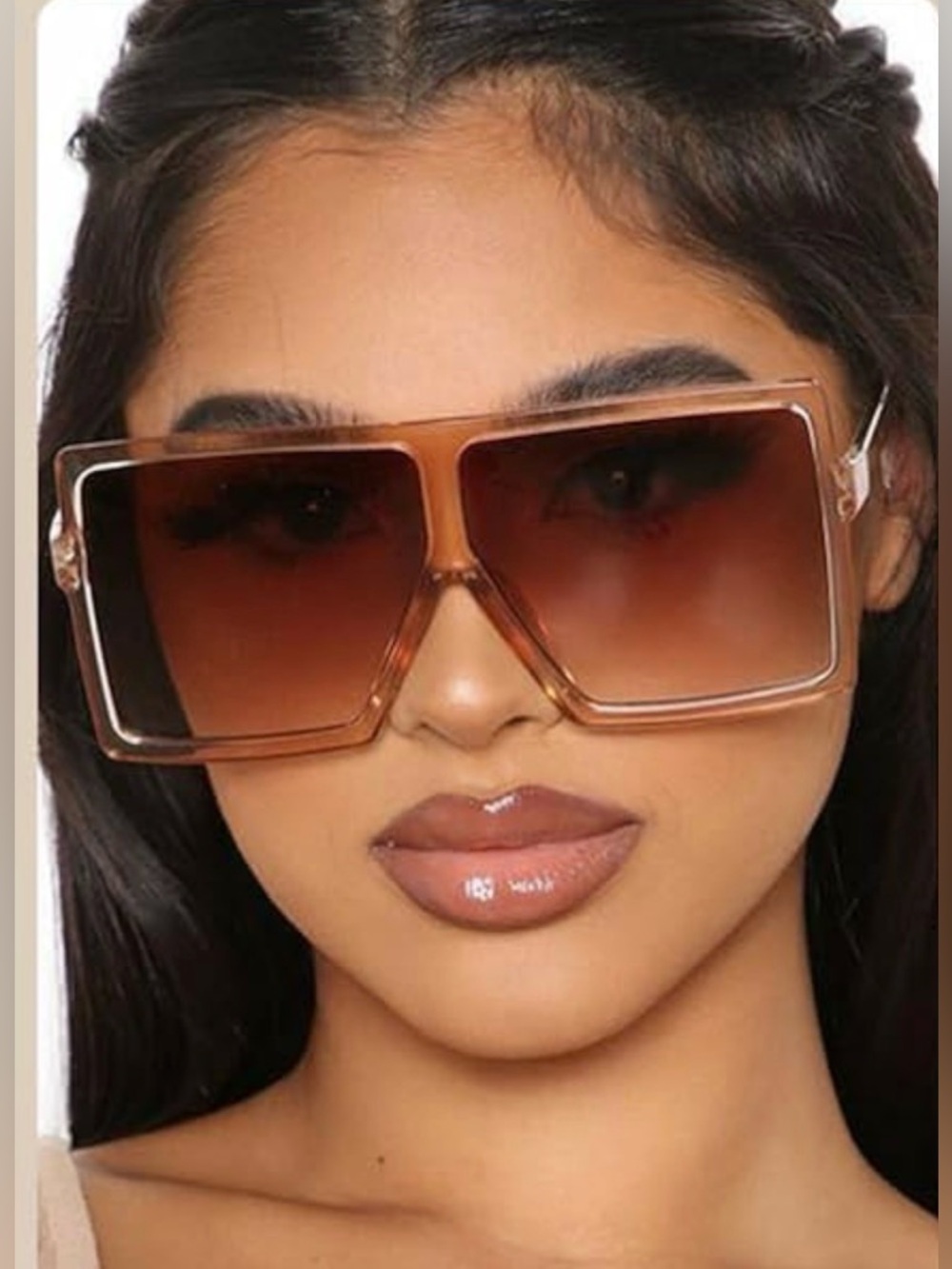 Stylish Dollger Square Oversized Sunglasses Women Men Fashion 70s Gradient